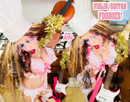 VIOLIN/GUITAR FOODIES! From "CHEF GREAT KAT COOKS RUSSIAN CAVIAR AND BLINI WITH RIMSKY-KORSAKOV" VIDEO!!