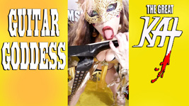 GUITAR GODDESS! From "CHEF GREAT KAT COOKS RUSSIAN CAVIAR AND BLINI WITH RIMSKY-KORSAKOV" VIDEO!!