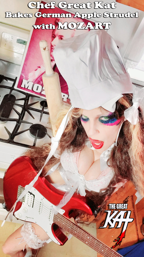 CHEF GREAT KAT BAKES GERMAN APPLE STRUDEL WITH MOZART! From CHEF GREAT KAT BAKES GERMAN APPLE STRUDEL WITH MOZART VIDEO!