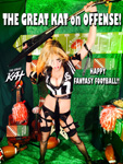 THE GREAT KAT on OFFENSE! HAPPY FANTASY FOOTBALL!!