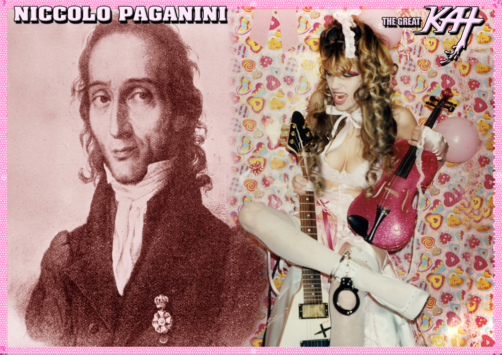 NICCOLO PAGANINI! THE GREAT KAT! HISTORY'S ONLY GUITAR/VIOLIN DOUBLE VIRTUOSOS!