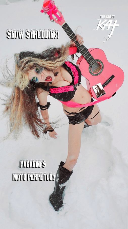 PAGANINI'S MOTO PERPETUO FOR GUITAR AND VIOLIN RECORDING and MUSIC VIDEO by THE GREAT KAT!