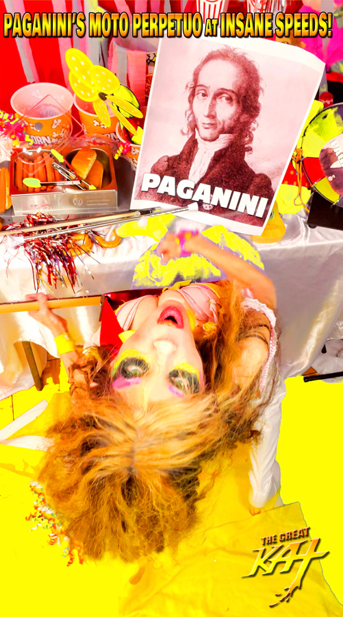 PAGANINI'S MOTO PERPETUO FOR GUITAR AND VIOLIN RECORDING and MUSIC VIDEO by THE GREAT KAT!