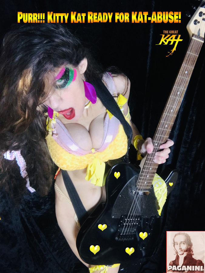 PAGANINI'S MOTO PERPETUO FOR GUITAR AND VIOLIN RECORDING and MUSIC VIDEO by THE GREAT KAT!