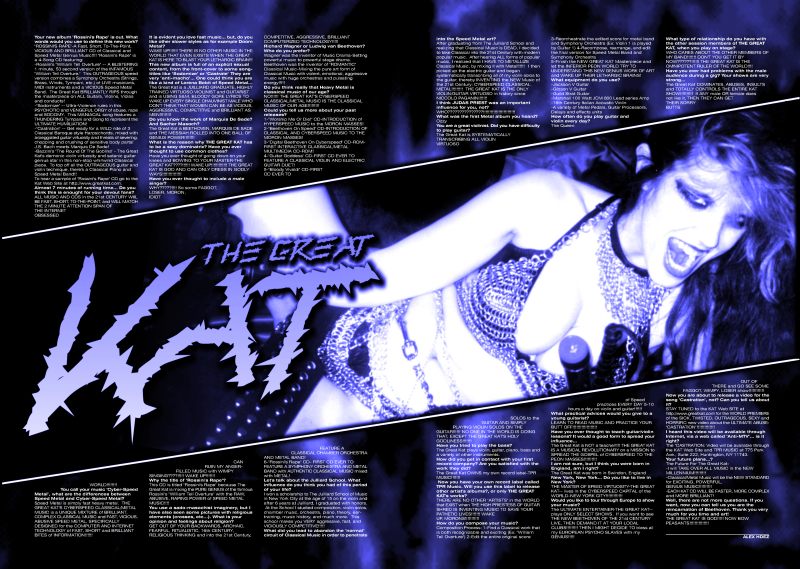 The Great Kat Poster in "BLACKLIGHT" Magazine