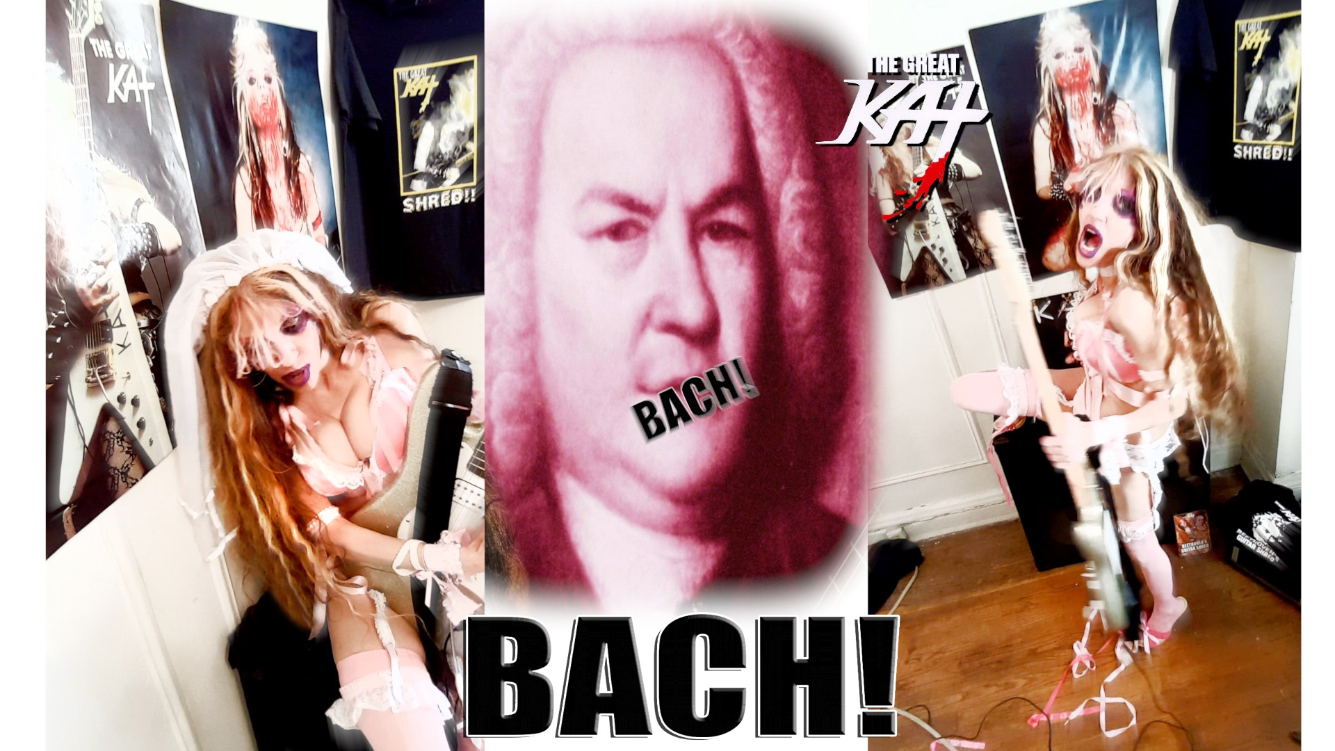 WATCH SHRED ICON THE GREAT KAT GUITAR/VIOLIN GODDESS' BACH'S BRANDENBURG CONCERTO #3 NYC PROMO!