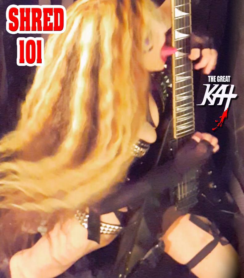 SHRED 101  NEW GREAT KAT SINGLE PREMIERES on iTUNES! Its BACK to SHRED SCHOOL with THE GREAT KAT TOP 10 FASTEST SHREDDERS OF ALL TIME!