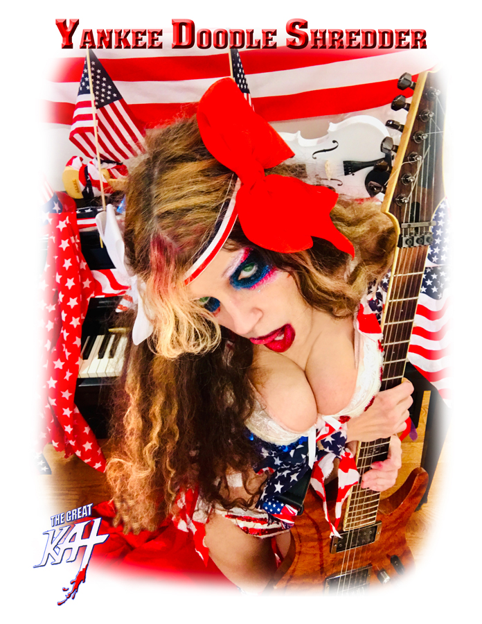 YANKEE DOODLE SHREDDER! THE GREAT KAT'S "BRINDISI WALTZ (The Drinking Song) for VIOLIN and PIANO" NEW RECORDING & MUSIC VIDEO! 