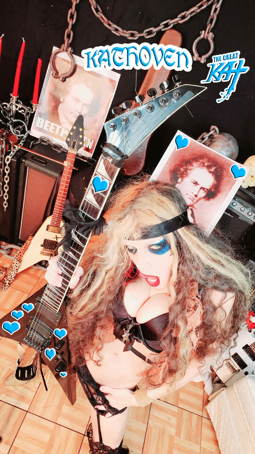 BEETHOVEN'S METAL GODDESS! From NEW BEETHOVEN RECORDING AND MUSIC VIDEO! CELEBRATE BEETHOVEN'S 250TH BIRTHDAY-DEC 16, 2020-with THE GREAT KAT REINCARNATION of BEETHOVEN! 