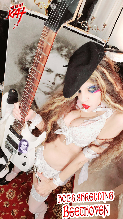 HOT & SHREDDING BEETHOVEN!! From NEW BEETHOVEN RECORDING AND MUSIC VIDEO! CELEBRATE BEETHOVEN'S 250TH BIRTHDAY-DEC 16, 2020-with THE GREAT KAT REINCARNATION of BEETHOVEN! 