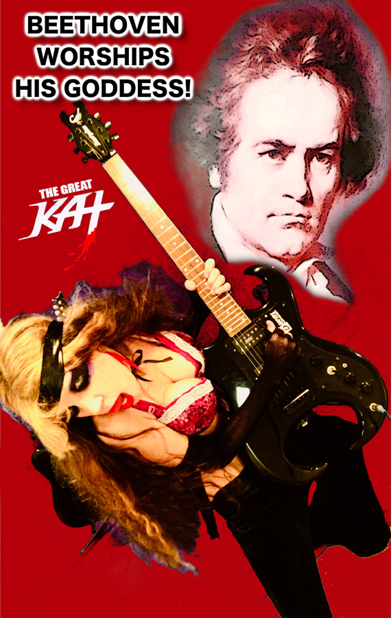 BEETHOVEN WORSHIPS HIS GODDESS! From NEW BEETHOVEN RECORDING AND MUSIC VIDEO! CELEBRATE BEETHOVEN'S 250TH BIRTHDAY-DEC 16, 2020-with THE GREAT KAT REINCARNATION of BEETHOVEN! 