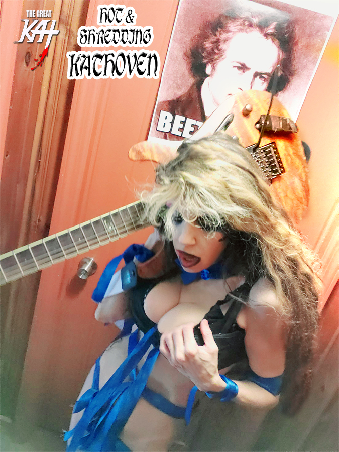 HOT & SHREDDING KATHOVEN! THE GREAT KAT'S "BEETHOVEN MOSH 2" SINGLE! RECORDING AND MUSIC VIDEO! CELEBRATE BEETHOVEN'S 250TH BIRTHDAY-DEC 16, 2020-with THE GREAT KAT REINCARNATION of BEETHOVEN! 