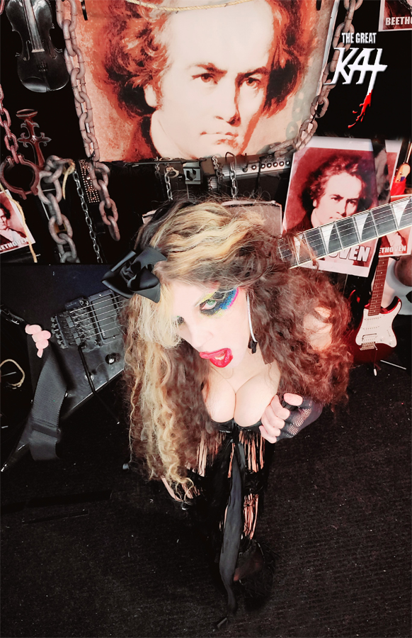 SEXY SHREDDER! THE GREAT KAT'S "BEETHOVEN MOSH 2" SINGLE! RECORDING AND MUSIC VIDEO! CELEBRATE BEETHOVEN'S 250TH BIRTHDAY-DEC 16, 2020-with THE GREAT KAT REINCARNATION of BEETHOVEN! 