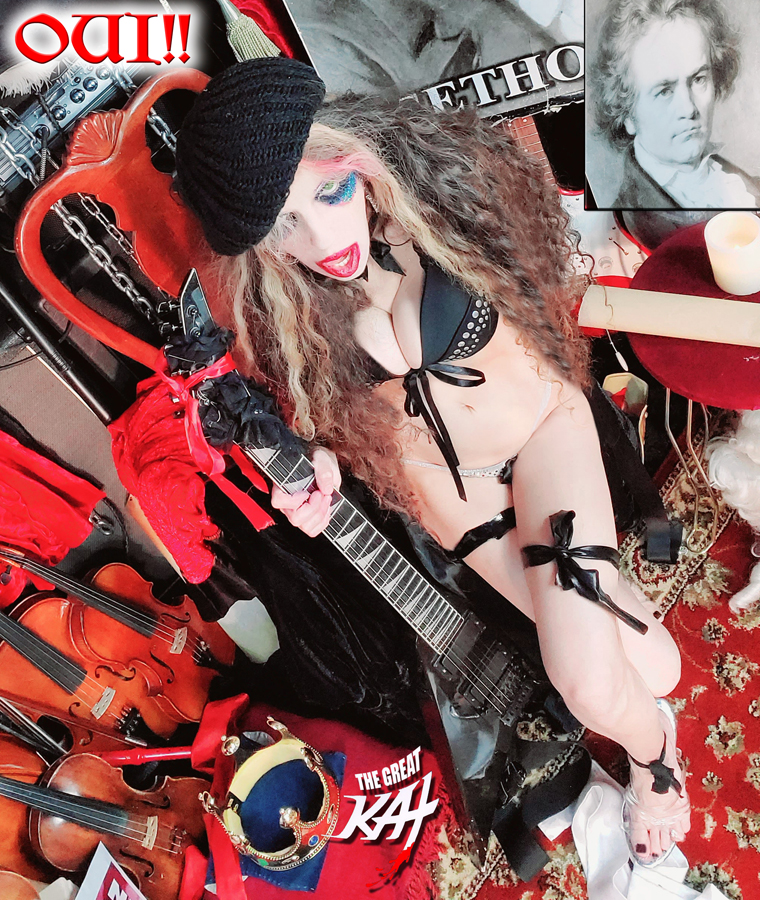 OUI!! THE GREAT KAT'S BEETHOVEN'S EROICA SYMPHONY for GUITAR and SYMPHONY ORCHESTRA! RECORDING AND MUSIC VIDEO! CELEBRATE BEETHOVEN'S 250TH BIRTHDAY-DEC 16, 2020-with THE GREAT KAT REINCARNATION of BEETHOVEN! 