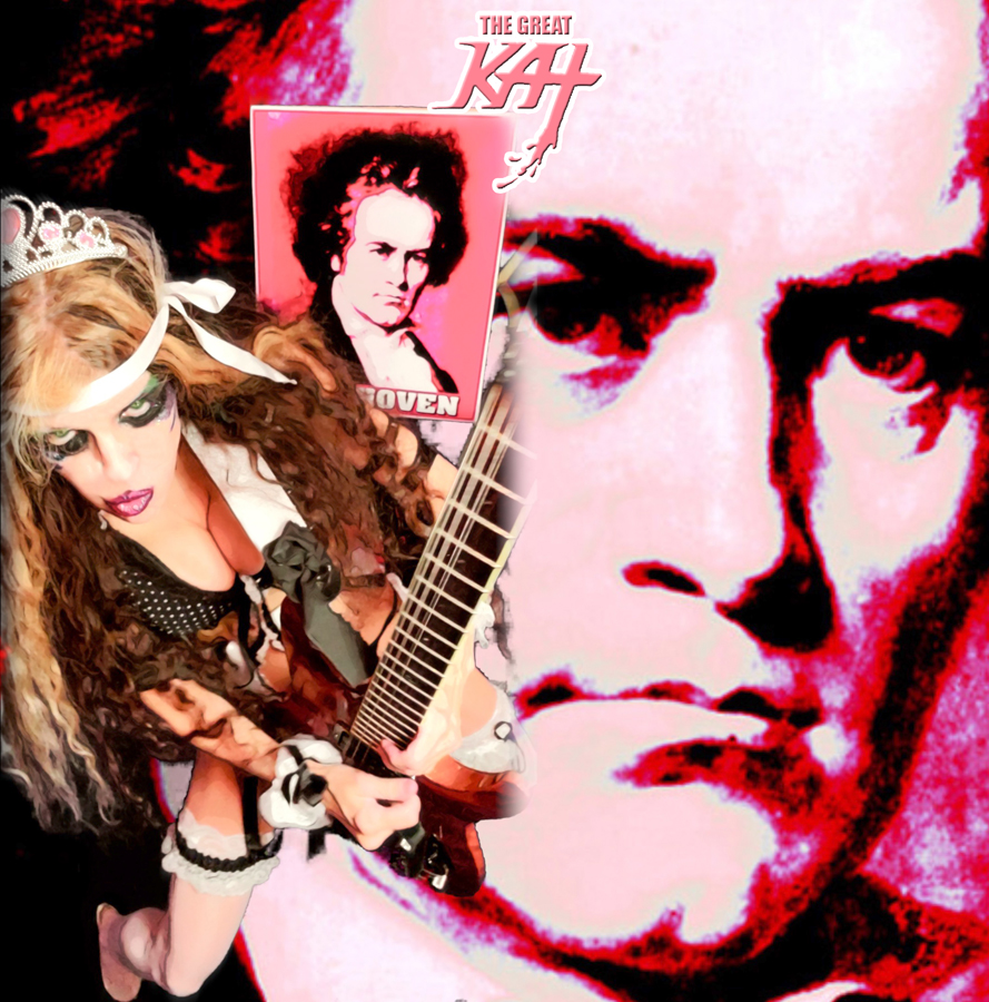 THE GREAT KAT'S BEETHOVEN'S EROICA SYMPHONY for GUITAR and SYMPHONY ORCHESTRA MUSIC VIDEO!RECORDING AND MUSIC VIDEO! CELEBRATE BEETHOVEN'S 250TH BIRTHDAY-DEC 16, 2020-with THE GREAT KAT REINCARNATION of BEETHOVEN!