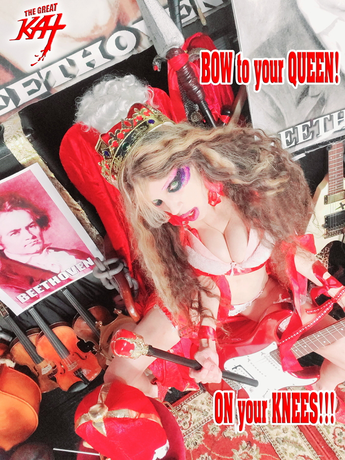 BOW TO YOUR QUEEN! THE GREAT KAT'S BEETHOVEN'S EROICA SYMPHONY for GUITAR and SYMPHONY ORCHESTRA MUSIC VIDEO!RECORDING AND MUSIC VIDEO! CELEBRATE BEETHOVEN'S 250TH BIRTHDAY-DEC 16, 2020-with THE GREAT KAT REINCARNATION of BEETHOVEN!