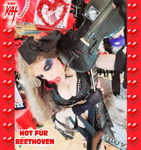 HOT FUR BEETHOVEN! THE GREAT KAT'S BEETHOVEN'S FR ELISE for GUITAR, VIOLIN and PIANO! RECORDING AND MUSIC VIDEO! CELEBRATE BEETHOVEN'S 250TH BIRTHDAY-DEC 16, 2020-with THE GREAT KAT REINCARNATION of BEETHOVEN!  