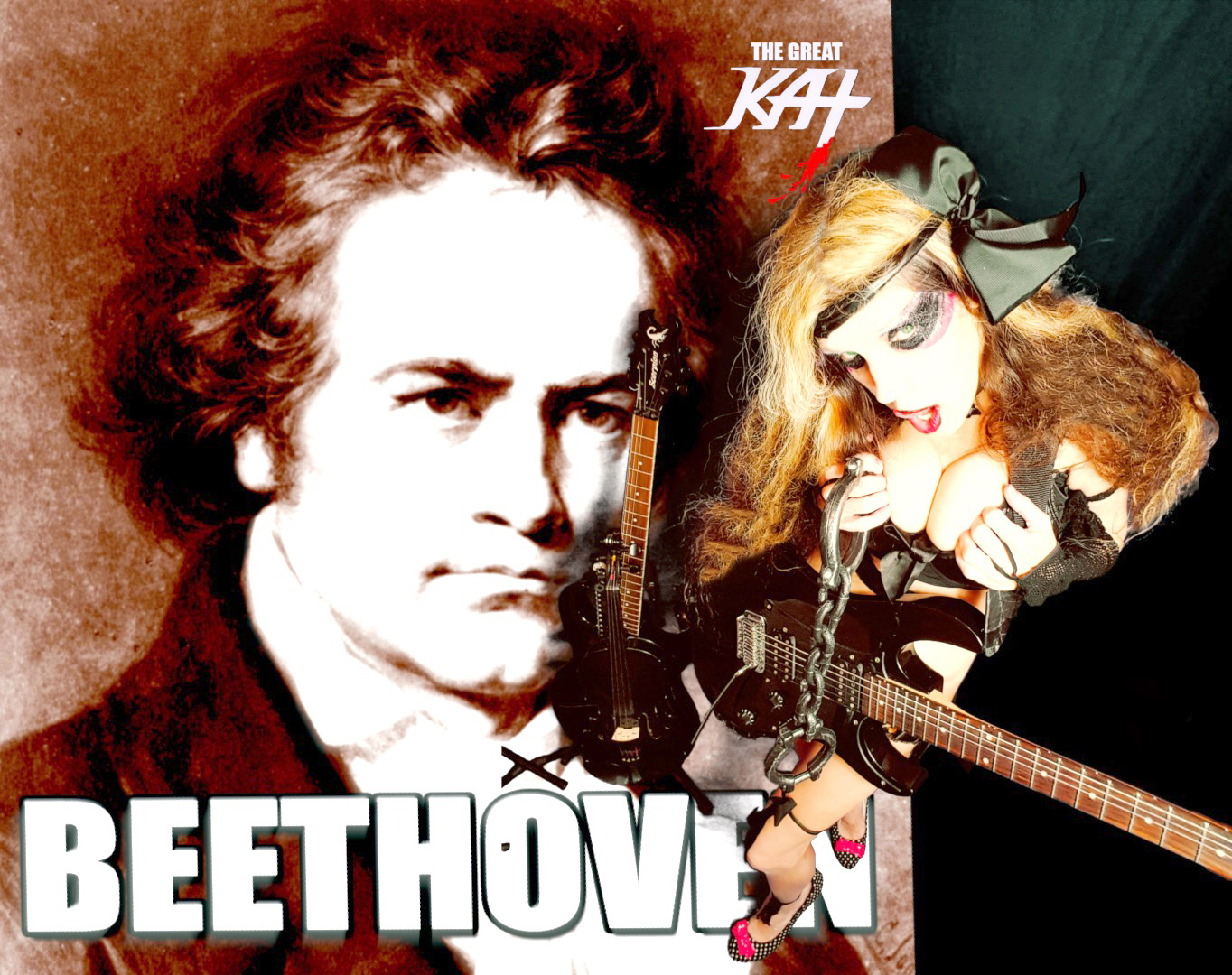 HOT & METAL BEETHOVEN!! From NEW BEETHOVEN RECORDING AND MUSIC VIDEO! CELEBRATE BEETHOVEN'S 250TH BIRTHDAY-DEC 16, 2020-with THE GREAT KAT REINCARNATION of BEETHOVEN! 