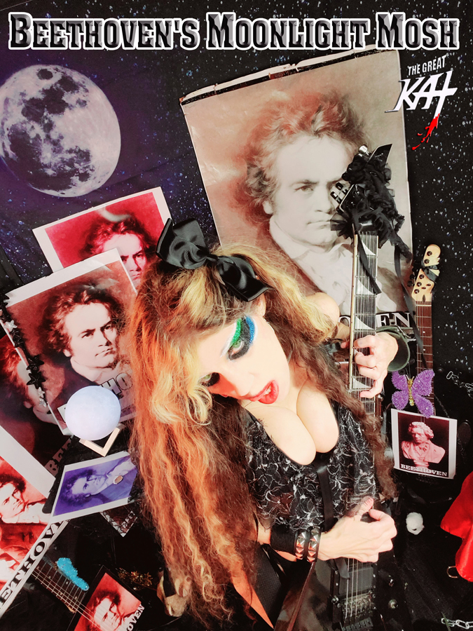 THE GREAT KAT'S BEETHOVEN'S MOONLIGHT MOSH! RECORDING AND MUSIC VIDEO! CELEBRATE BEETHOVEN'S 250TH BIRTHDAY-DEC 16, 2020-with THE GREAT KAT REINCARNATION of BEETHOVEN!  