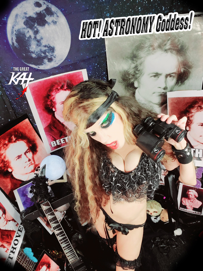 ASTRONOMY GODDESS! THE GREAT KAT'S BEETHOVEN'S MOONLIGHT MOSH! RECORDING AND MUSIC VIDEO! CELEBRATE BEETHOVEN'S 250TH BIRTHDAY-DEC 16, 2020-with THE GREAT KAT REINCARNATION of BEETHOVEN!  