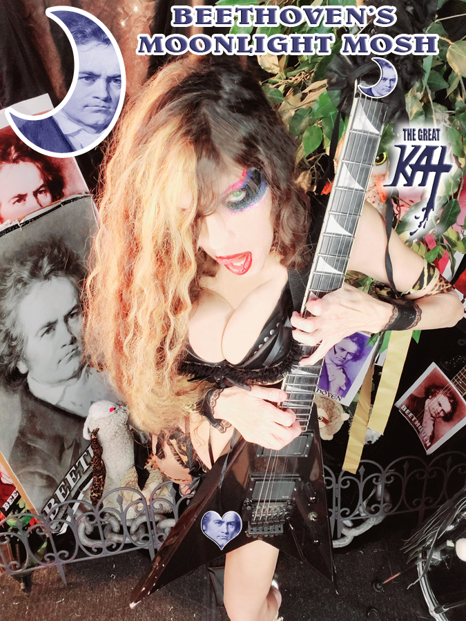 THE GREAT KAT'S BEETHOVEN'S MOONLIGHT MOSH! RECORDING AND MUSIC VIDEO! CELEBRATE BEETHOVEN'S 250TH BIRTHDAY-DEC 16, 2020-with THE GREAT KAT REINCARNATION of BEETHOVEN!  