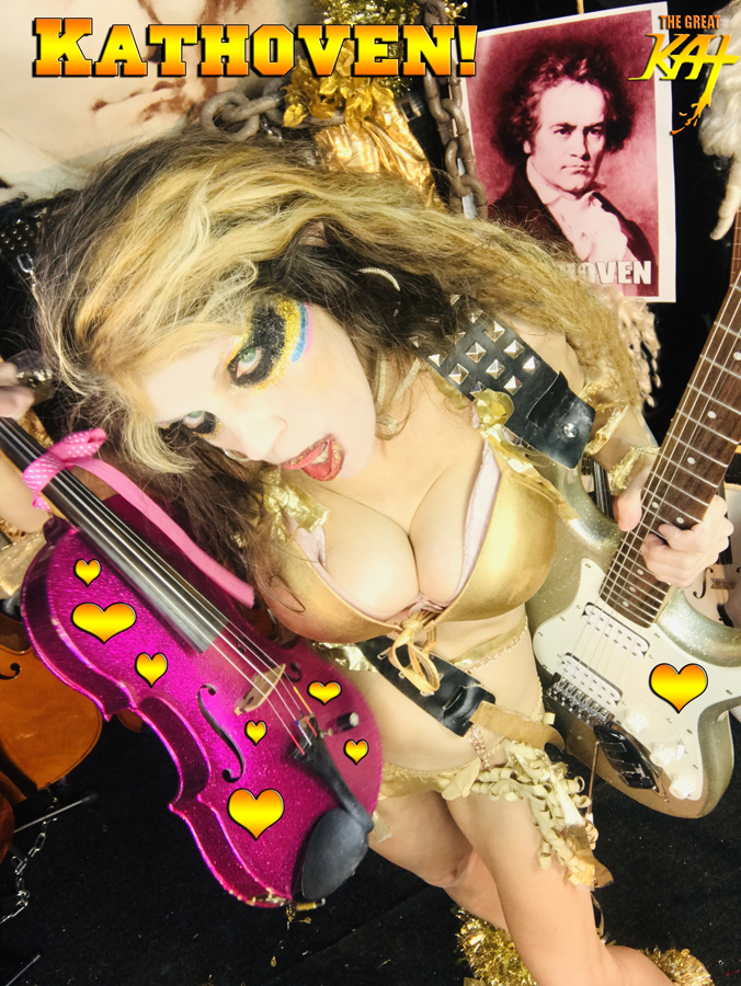 KATHOVEN! THE GREAT KAT'S BEETHOVEN'S TURKISH MARCH for GUITAR and SYMPHONY ORCHESTRA! RECORDING AND MUSIC VIDEO! CELEBRATE BEETHOVEN'S 250TH BIRTHDAY-DEC 16, 2020-with THE GREAT KAT REINCARNATION of BEETHOVEN! 