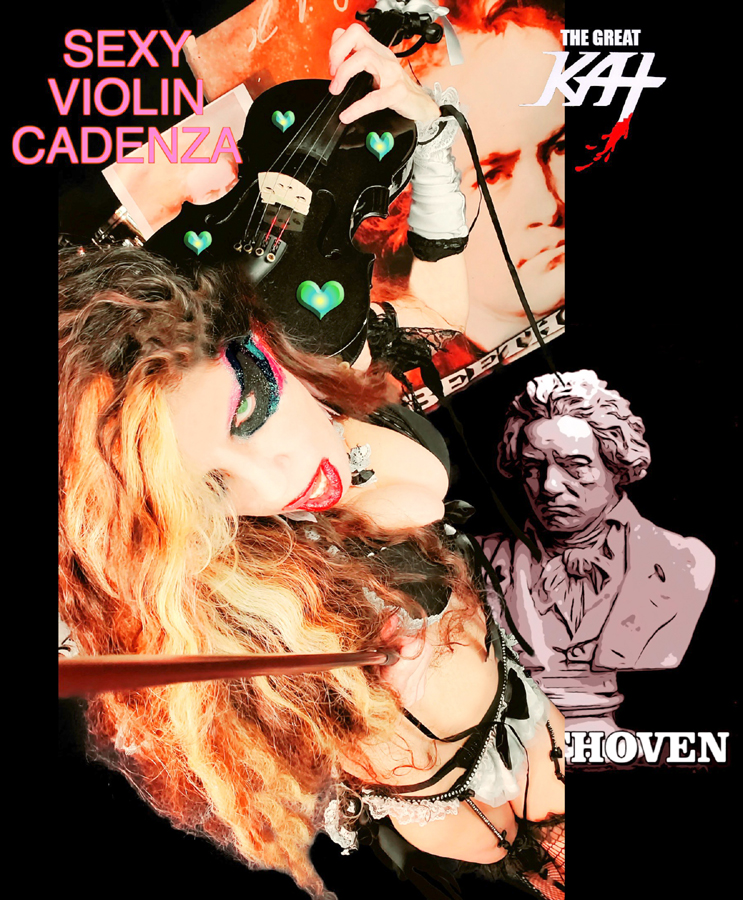 BEETHOVEN'S VIOLIN CONCERTO for GUITAR AND VIOLIN! From NEW BEETHOVEN RECORDING AND MUSIC VIDEO! CELEBRATE BEETHOVEN'S 250TH BIRTHDAY-DEC 16, 2020-with THE GREAT KAT REINCARNATION of BEETHOVEN! 