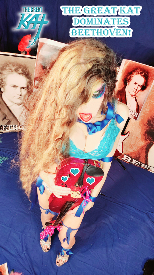 BEETHOVEN'S VIOLIN CONCERTO for GUITAR AND VIOLIN! From NEW BEETHOVEN RECORDING AND MUSIC VIDEO! CELEBRATE BEETHOVEN'S 250TH BIRTHDAY-DEC 16, 2020-with THE GREAT KAT REINCARNATION of BEETHOVEN! 