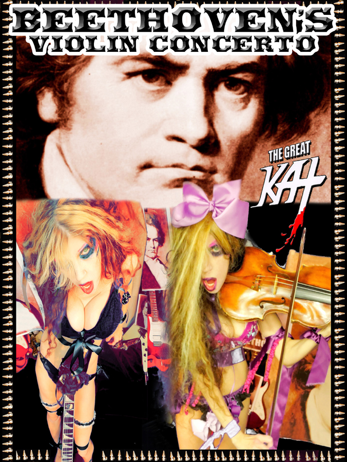 THE GREAT KAT'S BEETHOVEN'S VIOLIN CONCERTO for GUITAR AND VIOLIN! From NEW BEETHOVEN RECORDING AND MUSIC VIDEO! CELEBRATE BEETHOVEN'S 250TH BIRTHDAY-DEC 16, 2020-with THE GREAT KAT REINCARNATION of BEETHOVEN! 