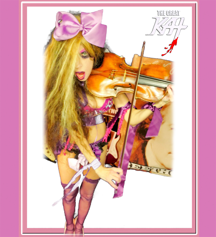 CLASSICAL MUSE! THE GREAT KAT! BEETHOVEN'S VIOLIN CONCERTO for GUITAR AND VIOLIN! From NEW BEETHOVEN RECORDING AND MUSIC VIDEO! CELEBRATE BEETHOVEN'S 250TH BIRTHDAY-DEC 16, 2020-with THE GREAT KAT REINCARNATION of BEETHOVEN! 