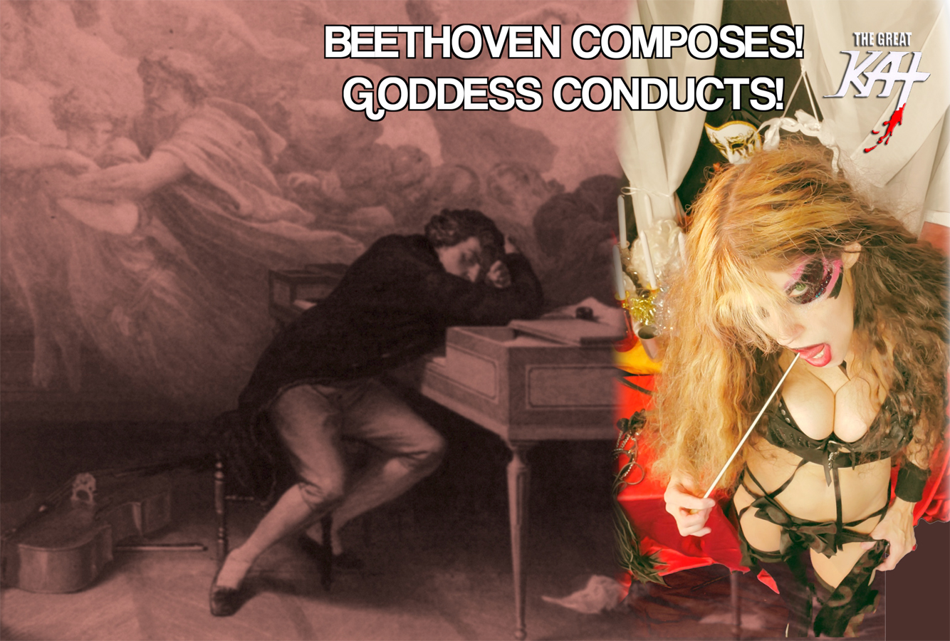 BEETHOVEN COMPOSERS! GODDESS CONDUCTS! BEETHOVEN'S VIOLIN CONCERTO for GUITAR AND VIOLIN! From NEW BEETHOVEN RECORDING AND MUSIC VIDEO! CELEBRATE BEETHOVEN'S 250TH BIRTHDAY-DEC 16, 2020-with THE GREAT KAT REINCARNATION of BEETHOVEN! 