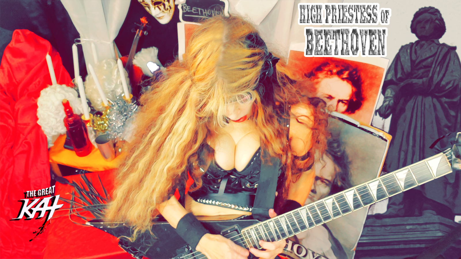 HIGH PRIESTESS OF BEETHOVEN! BEETHOVEN'S VIOLIN CONCERTO for GUITAR AND VIOLIN! From NEW BEETHOVEN RECORDING AND MUSIC VIDEO! CELEBRATE BEETHOVEN'S 250TH BIRTHDAY-DEC 16, 2020-with THE GREAT KAT REINCARNATION of BEETHOVEN! 