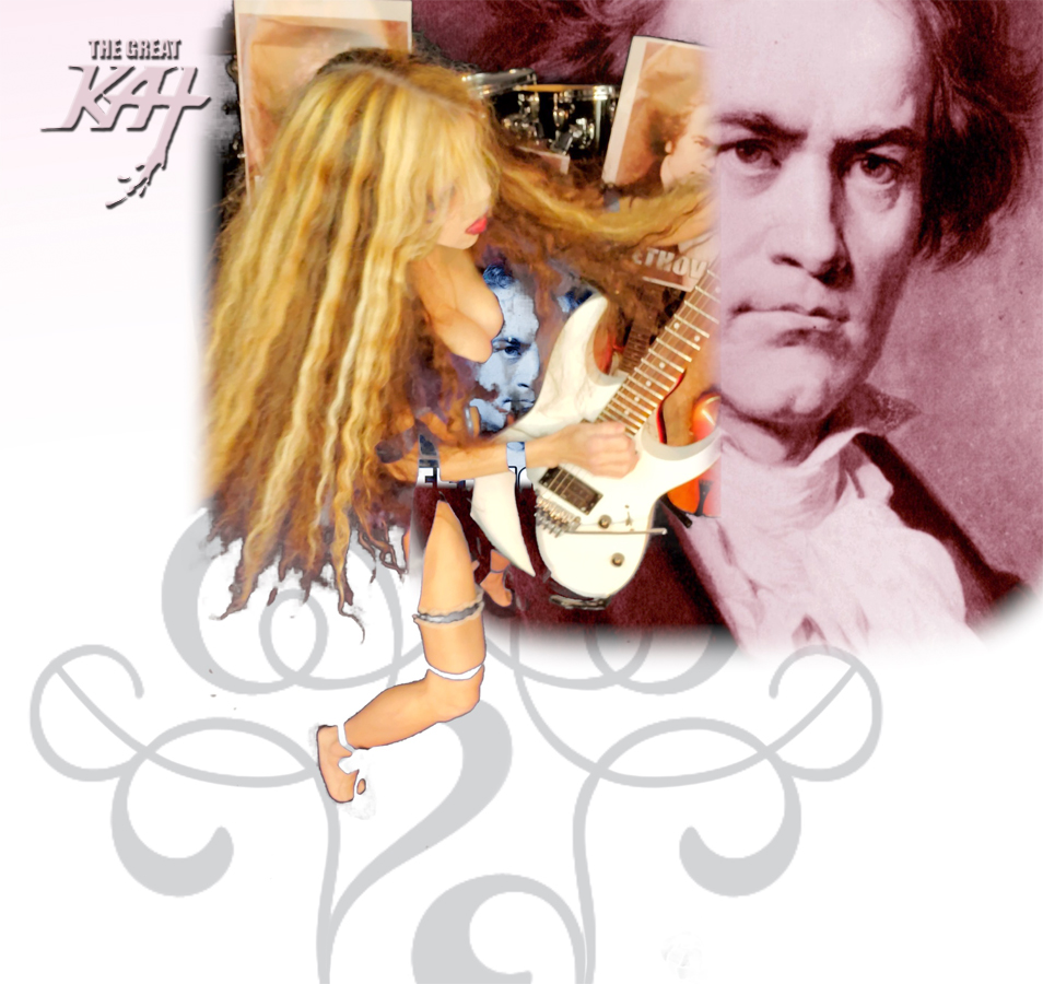 NEOCLASSICAL SHREDDER! BEETHOVEN'S VIOLIN CONCERTO for GUITAR AND VIOLIN! From NEW BEETHOVEN RECORDING AND MUSIC VIDEO! CELEBRATE BEETHOVEN'S 250TH BIRTHDAY-DEC 16, 2020-with THE GREAT KAT REINCARNATION of BEETHOVEN! 