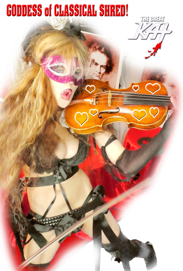 GODDESS OF CLASSICAL SHRED! BEETHOVEN'S VIOLIN CONCERTO for GUITAR AND VIOLIN! From NEW BEETHOVEN RECORDING AND MUSIC VIDEO! CELEBRATE BEETHOVEN'S 250TH BIRTHDAY-DEC 16, 2020-with THE GREAT KAT REINCARNATION of BEETHOVEN! 