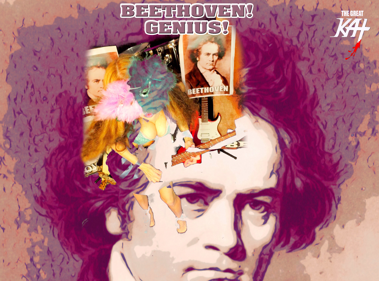 BEETHOVEN! GENIUS! BEETHOVEN'S VIOLIN CONCERTO for GUITAR AND VIOLIN! From NEW BEETHOVEN RECORDING AND MUSIC VIDEO! CELEBRATE BEETHOVEN'S 250TH BIRTHDAY-DEC 16, 2020-with THE GREAT KAT REINCARNATION of BEETHOVEN! 