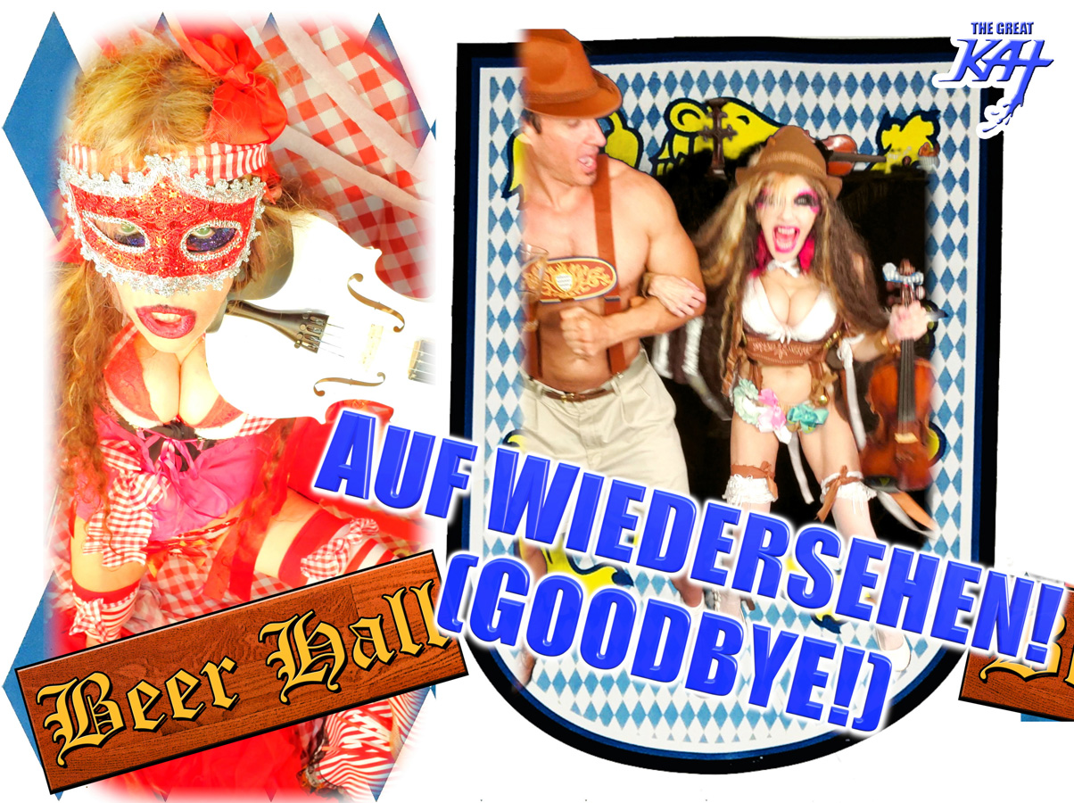 AUF WIEDERSEHEN! (GOODBYE!) THE GREAT KAT'S BRINDISI WALTZ for VIOLIN AND PIANO MUSIC VIDEO!