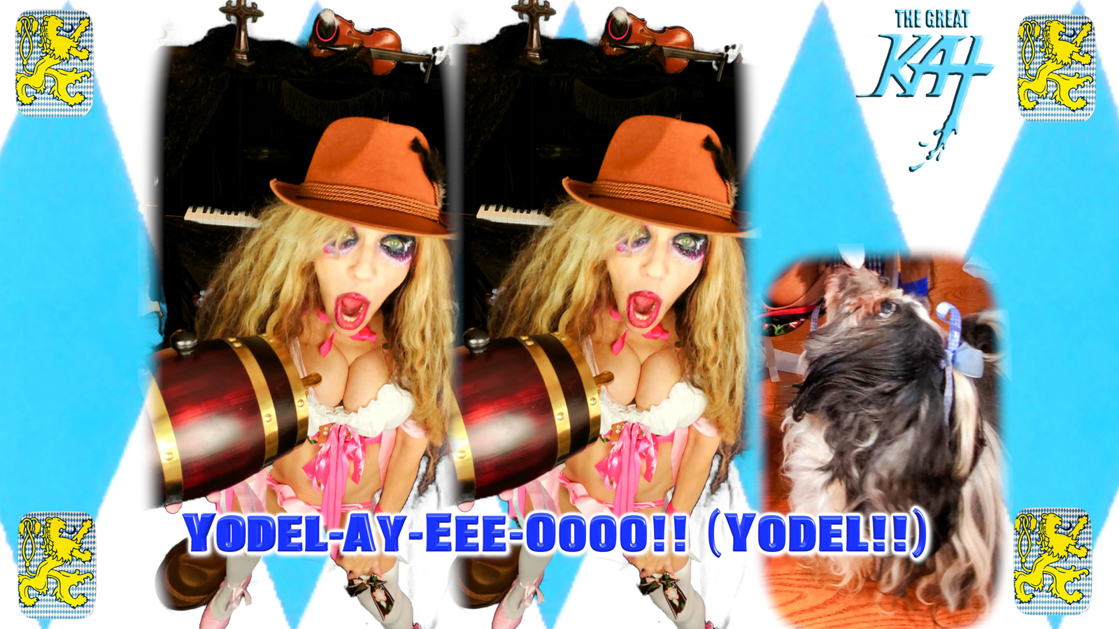 YODEL-AY-EEE-OOOO! THE GREAT KAT'S BRINDISI WALTZ for VIOLIN AND PIANO MUSIC VIDEO!