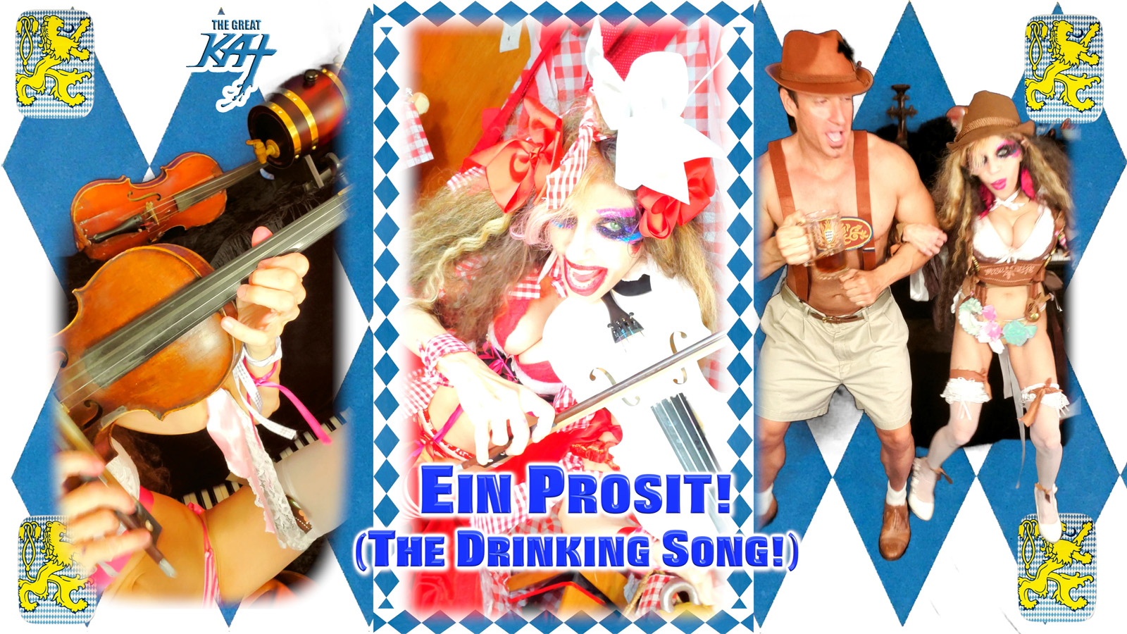 EIN PROSIT! THE GREAT KAT'S BRINDISI WALTZ for VIOLIN AND PIANO MUSIC VIDEO!