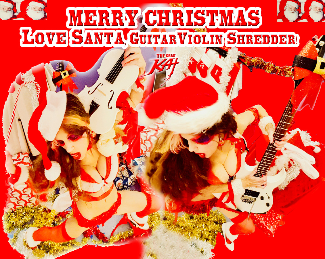 MERRY CHRISTMAS! LOVE SANTA Guitar-Violin SHREDDER!