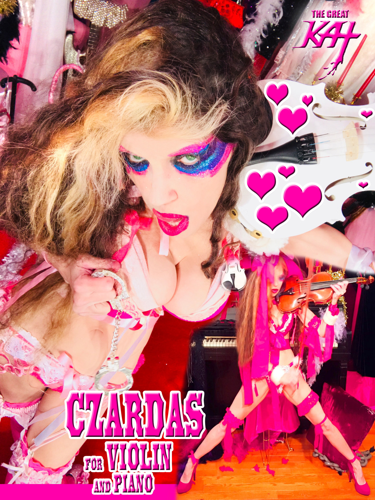 The Great Kat's "CZARDAS for VIOLIN AND PIANO" MUSIC VIDEO!!!