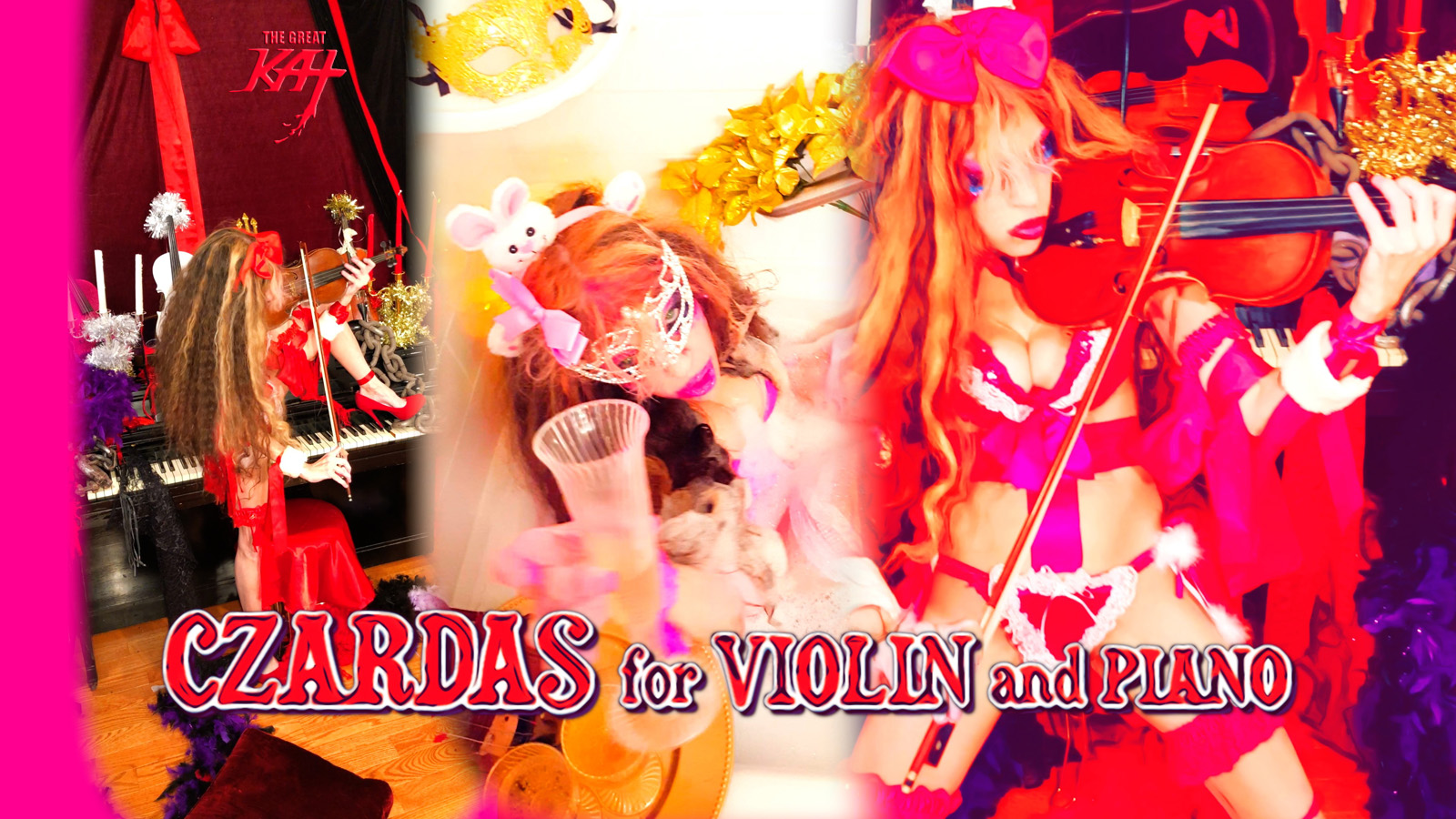 The Great Kat's "CZARDAS for VIOLIN AND PIANO" MUSIC VIDEO!!!