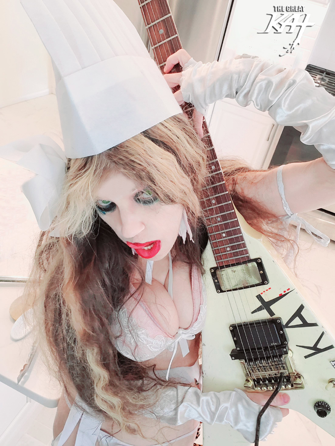 CHEF GREAT KAT SHREDS & COOKS!! THE GREAT KAT'S BEETHOVEN'S RAZUMOVSKY STRING QUARTET for GUITAR AND STRING QUARTET! THE GREAT KAT'S "BEETHOVEN'S MINUET in G for GUITAR, VIOLIN and PIANO" SINGLE! RECORDING AND MUSIC VIDEO! CELEBRATE BEETHOVEN'S 250TH BIRTHDAY-DEC 16, 2020-with THE GREAT KAT REINCARNATION of BEETHOVEN! 