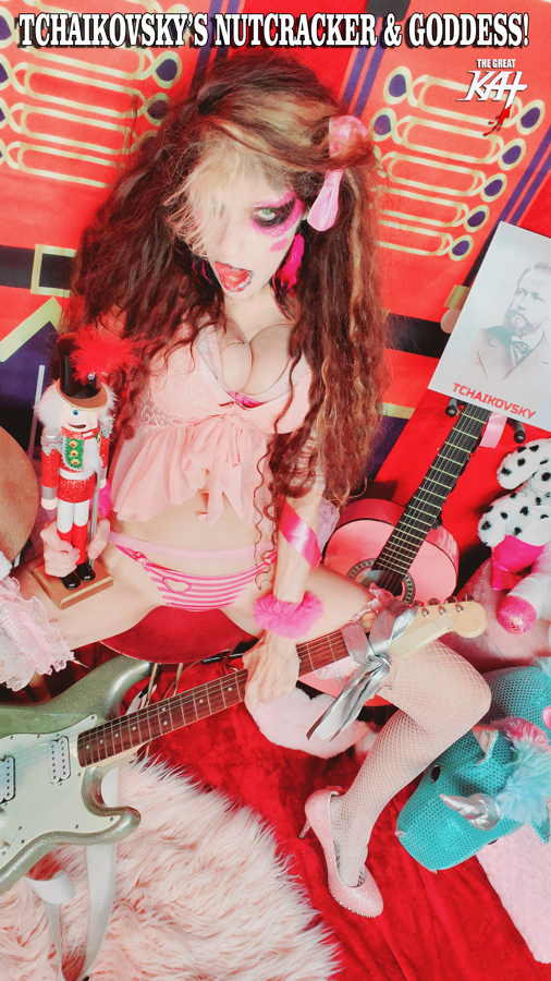 NEW! TCHAIKOVSKY'S "NUTCRACKER for GUITAR, VIOLIN AND SYMPHONY ORCHESTRA" METAL AND CLASSICAL DIGITAL, CD, MUSIC VIDEO by THE GREAT KAT GUITAR/VIOLIN GODDESS! NEW! "TCHAIKOVSKY, MENDELSSOHN, SHREDADEUS, SHREDTHOVEN" 7-SONG CD by THE GREAT KAT! 