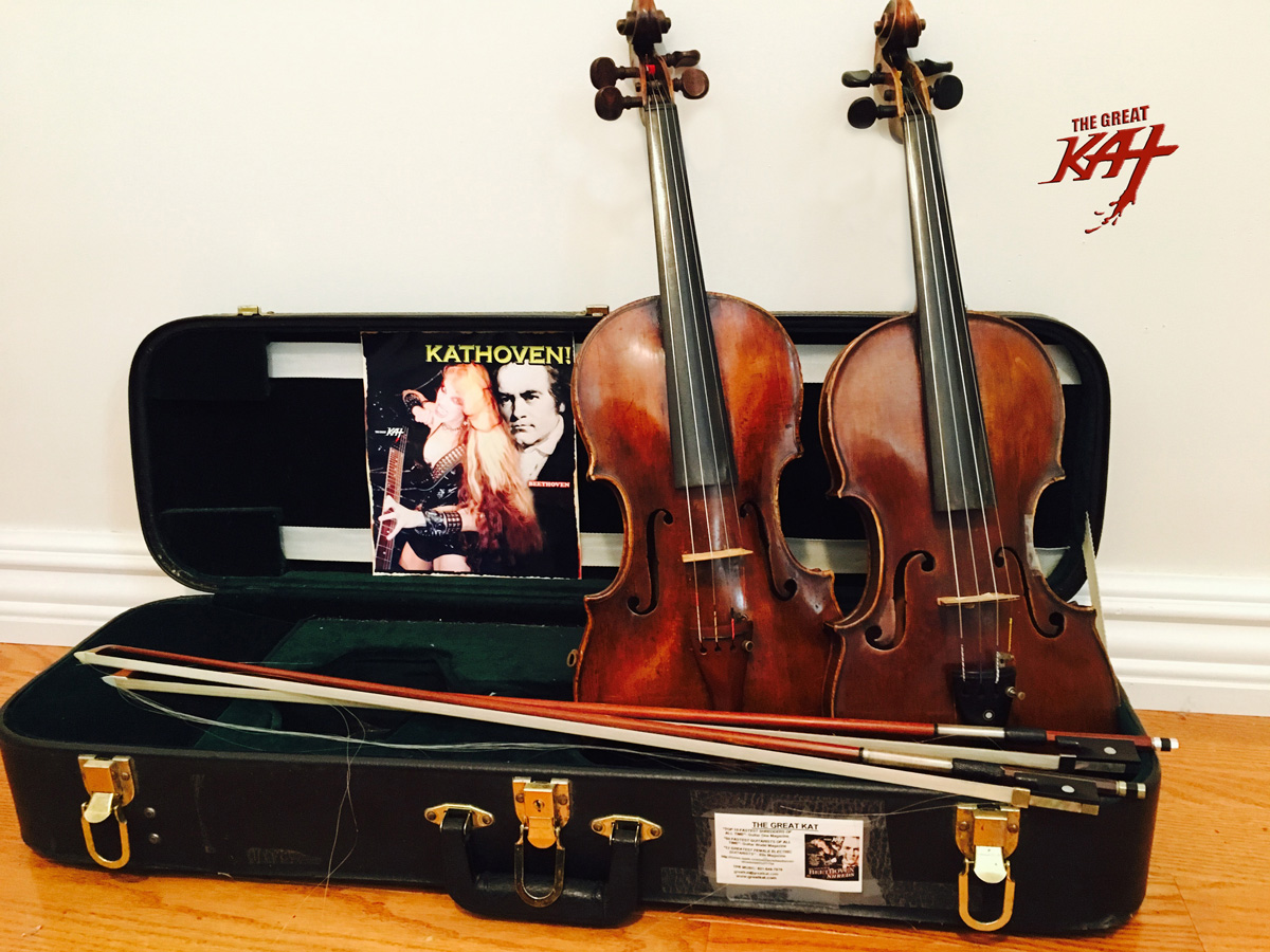 KATHOVEN Violins (GERMAN 1850 & IRISH VIOLIN 1800s) getting ready for New Great Kat Recording!