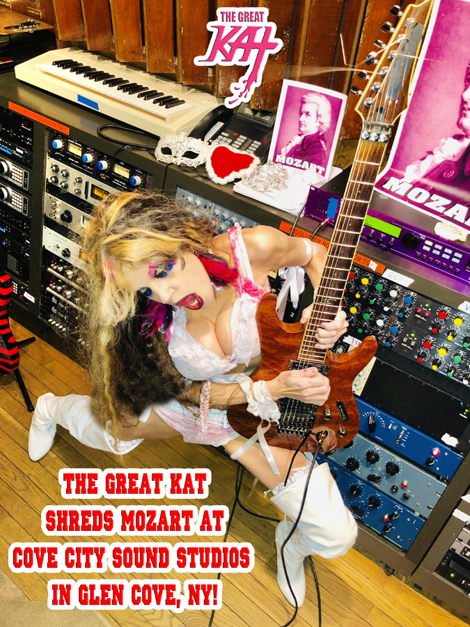 THE GREAT KAT SHREDS MOZART AT COVE CITY SOUND STUDIOS IN GLEN COVE, NY